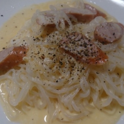 ラーメン風、焼きそば風に飽きてきたので初カルボナーラ。
簡単に作れてとてもおいしかったです。